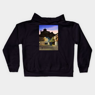 Romsey Market Place at Dusk Kids Hoodie